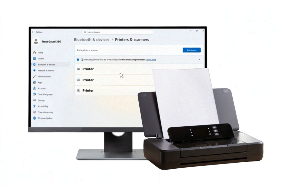 Printer setup with your PC